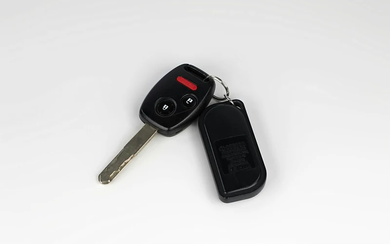 Car keys on a clean background for an ICBC road test day checklist
