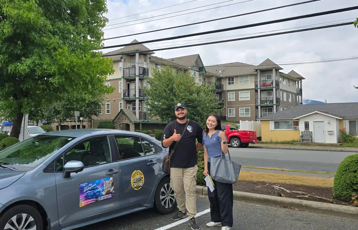 Right of Way student after passing the ICBC road test in Chilliwack