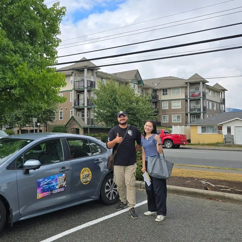Right of Way student after passing the ICBC road test in Chilliwack